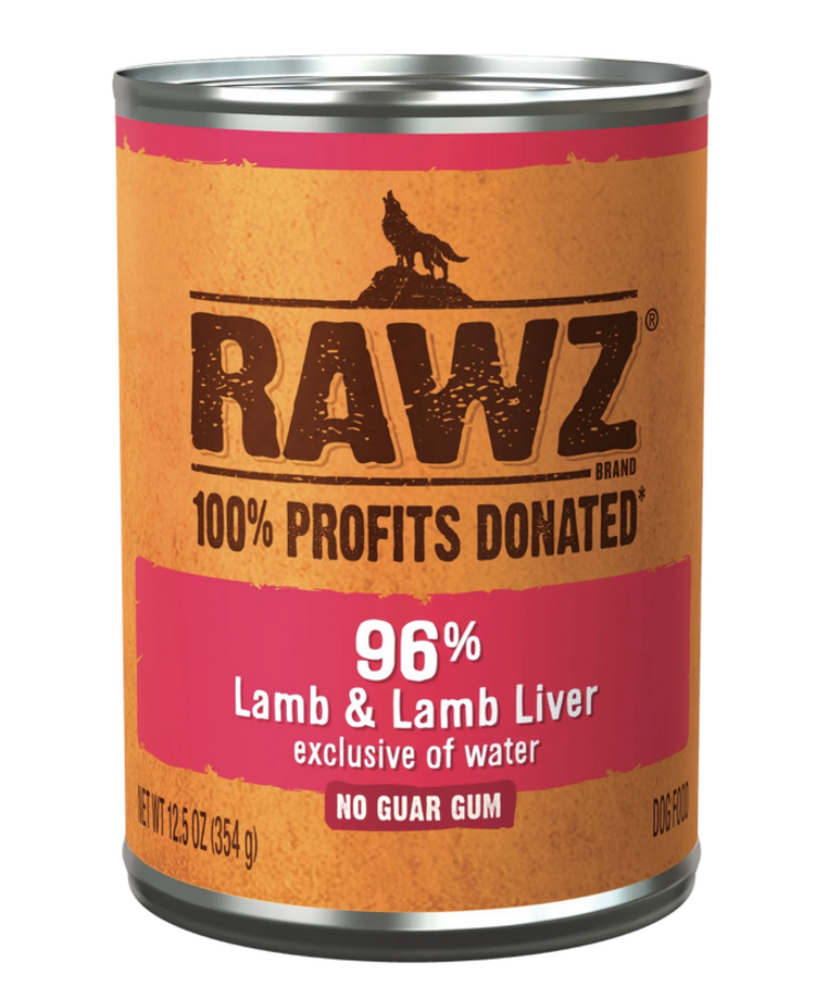 Rawz Rawz - 12.5oz Can - Lamb & Lamb Liver