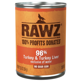 Rawz Rawz - 12.5oz Can - Turkey & Turkey Liver