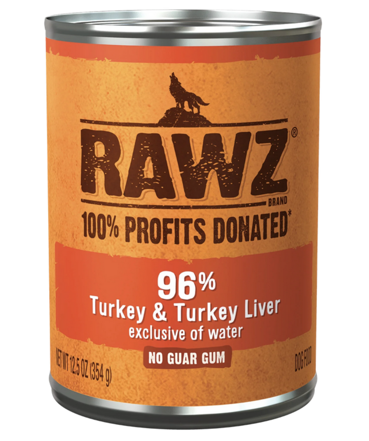 Rawz Rawz - 12.5oz Can - Turkey & Turkey Liver