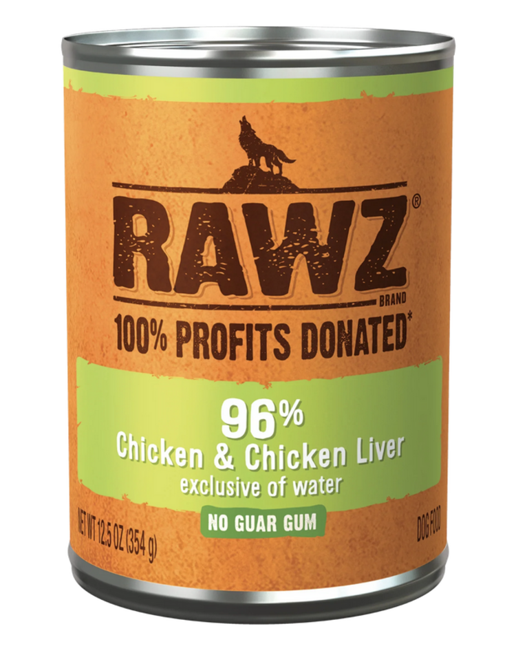 Rawz Rawz - 12.5oz Can - Chicken/Chicken Liver