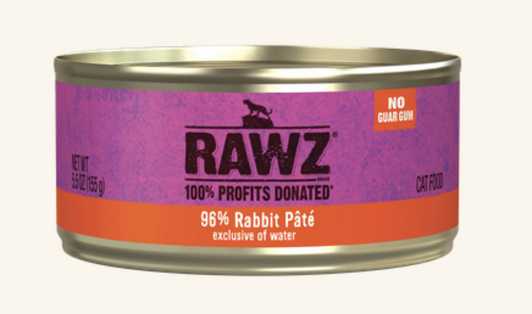 Rawz Rawz - Cat - 5.5oz Can - Rabbit Pate