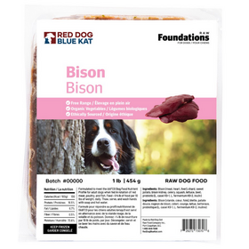 Red Dog Blue Kat Red Dog Blue Kat - Foundations - Dog - Bison 1lb (4x0.25)