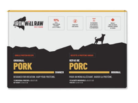 Iron Will Raw Iron Will Raw - Original Pork Dinner - 12lb