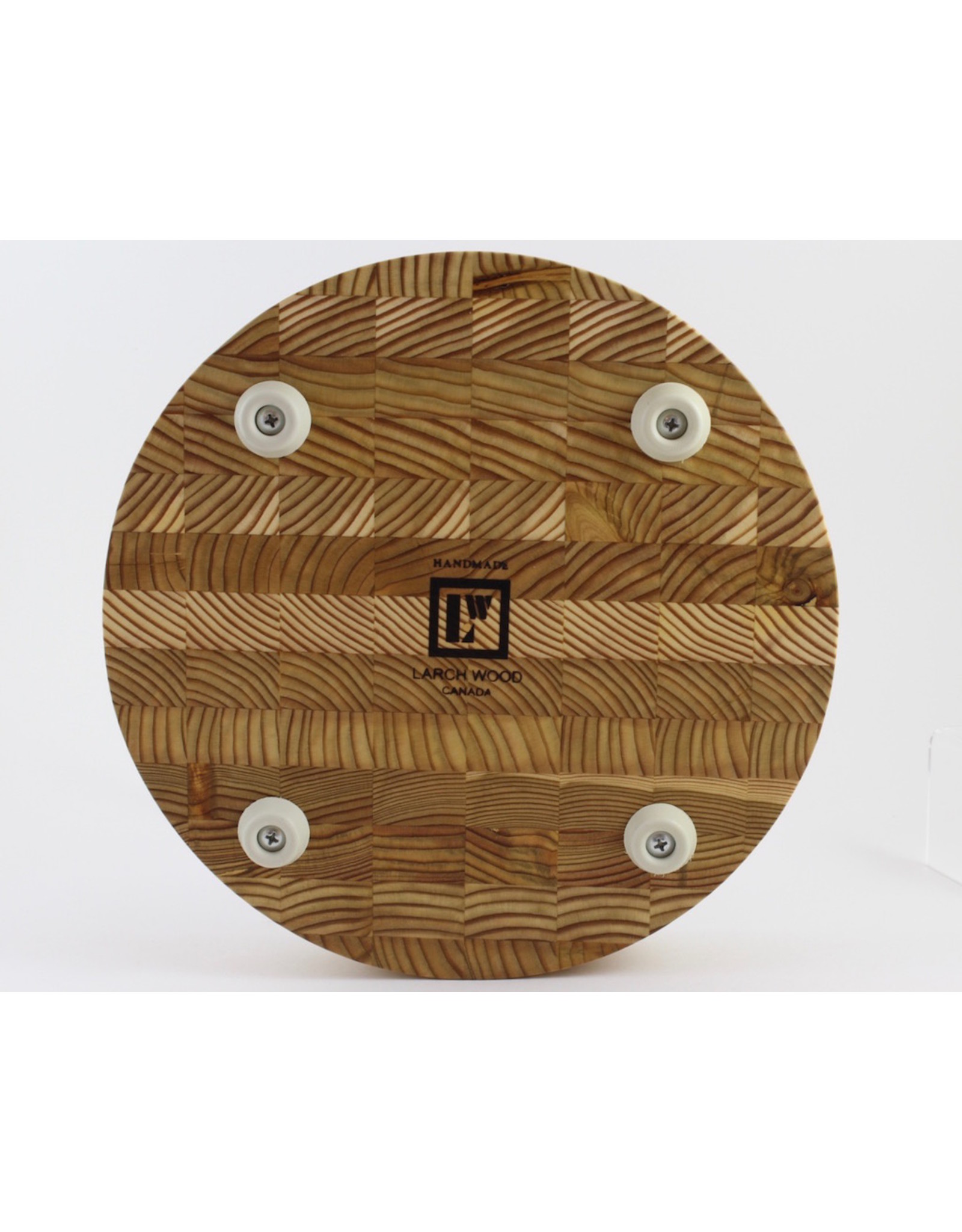 Larch Wood DOB002 Round Cheese Board (10x2) by Larch Wood Canada
