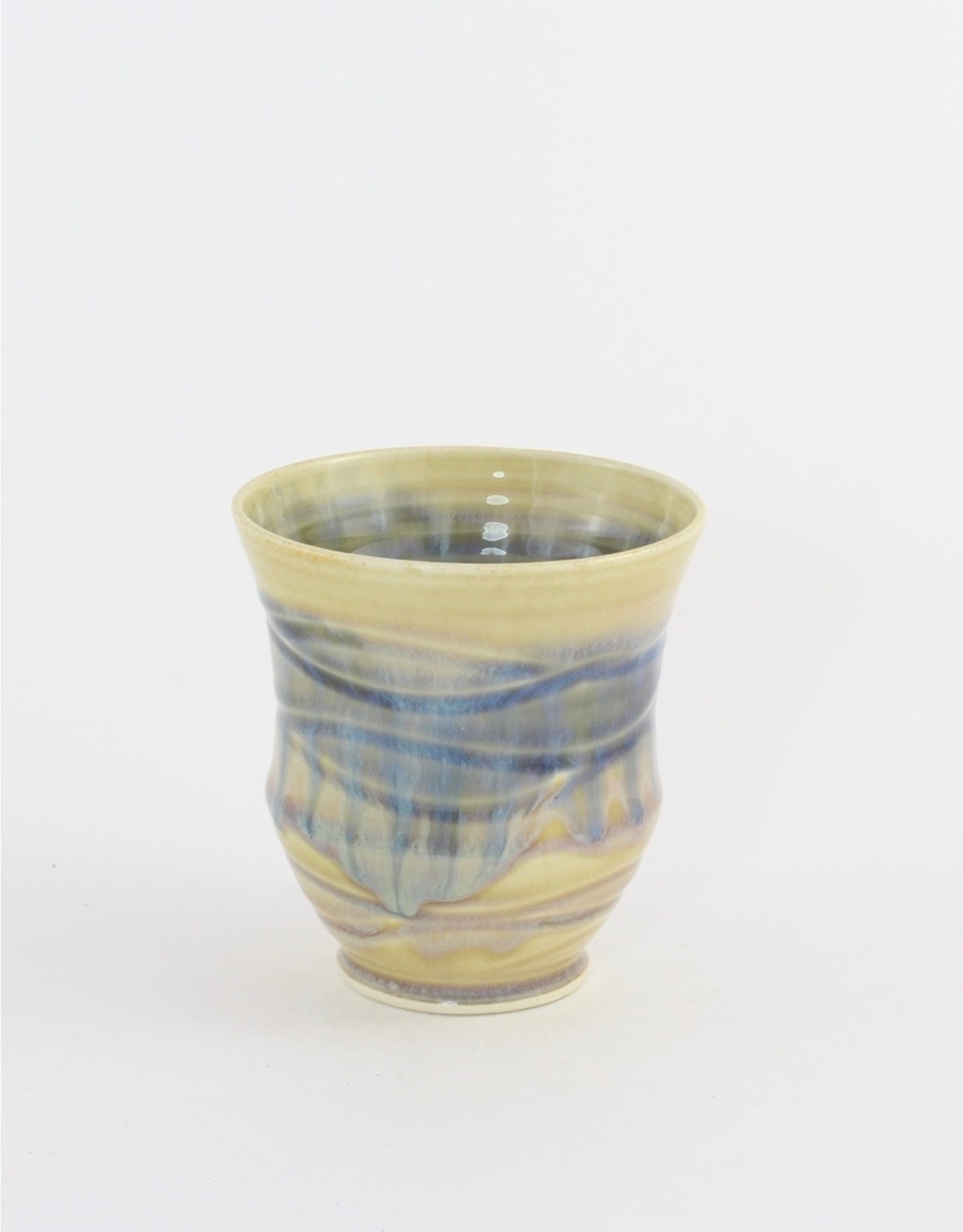 Linda Wright Wine Cups, cream gloss glaze, Big Hill Pottery