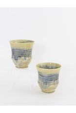 Linda Wright Wine Cups, cream gloss glaze, Big Hill Pottery