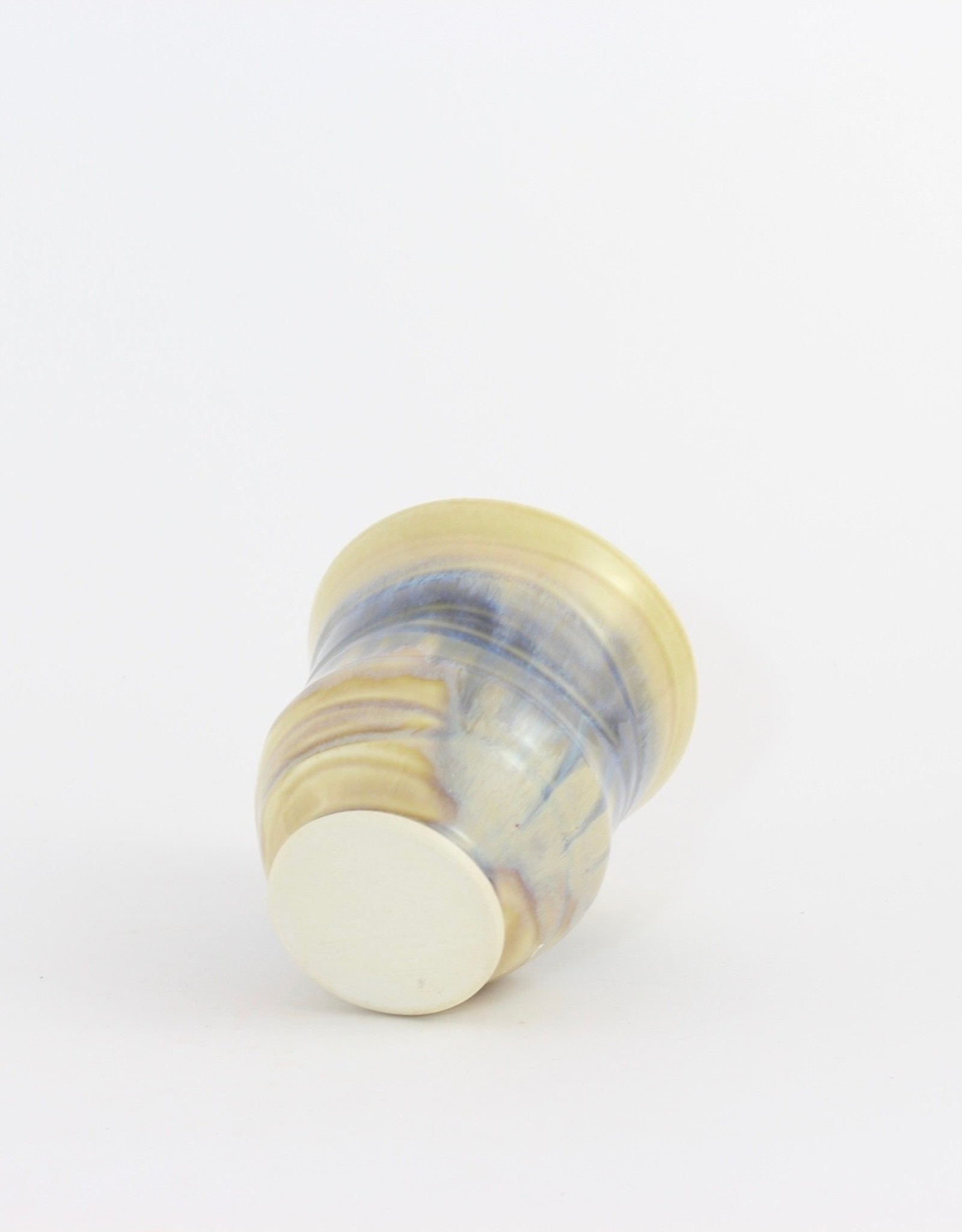 Linda Wright Wine Cups, cream gloss glaze, Big Hill Pottery
