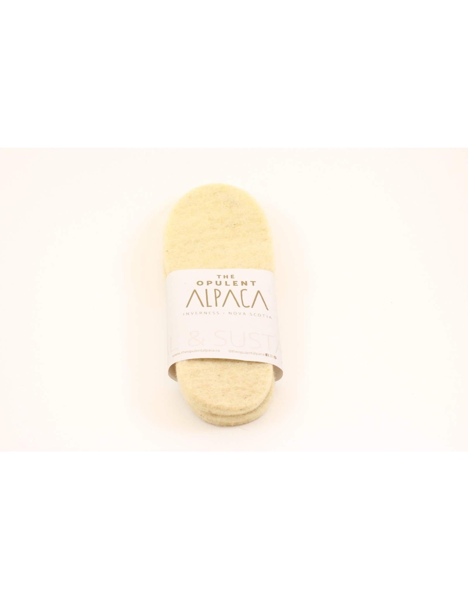 Opulent Alpaca Wool Felted Insoles by The Opulent Alpaca