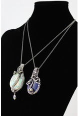 Tasha Matthews Complex Wire Weave Pendants with Semi-Precious Stones by Tasha Grace Designs