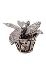 Richard Boudreau Forged Steel Potted Flower, metal art by Richard Boudreau