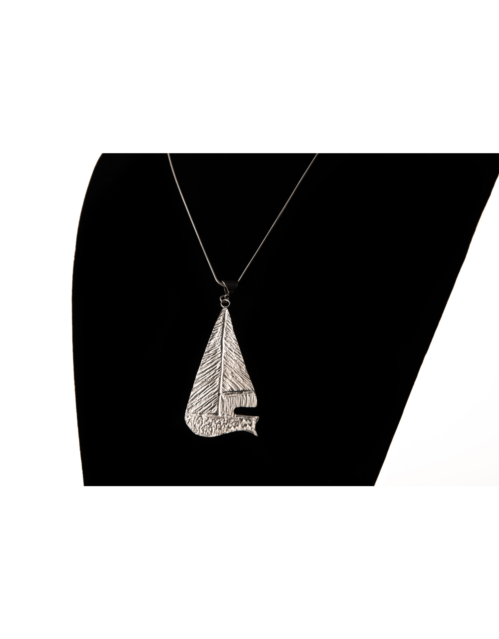 Jim & Judy MacLean Sterling Silver Sailboat Pendant by Jim and Judy MacLean