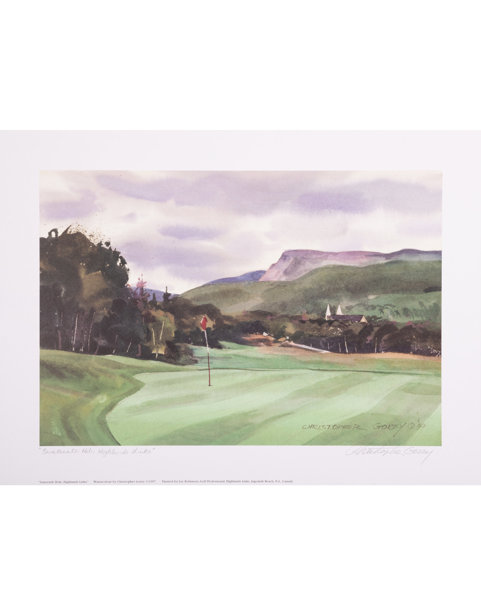 Christopher Gorey  'Sixteenth Hole, Highlands Links' Reproduction by Christopher Gorey