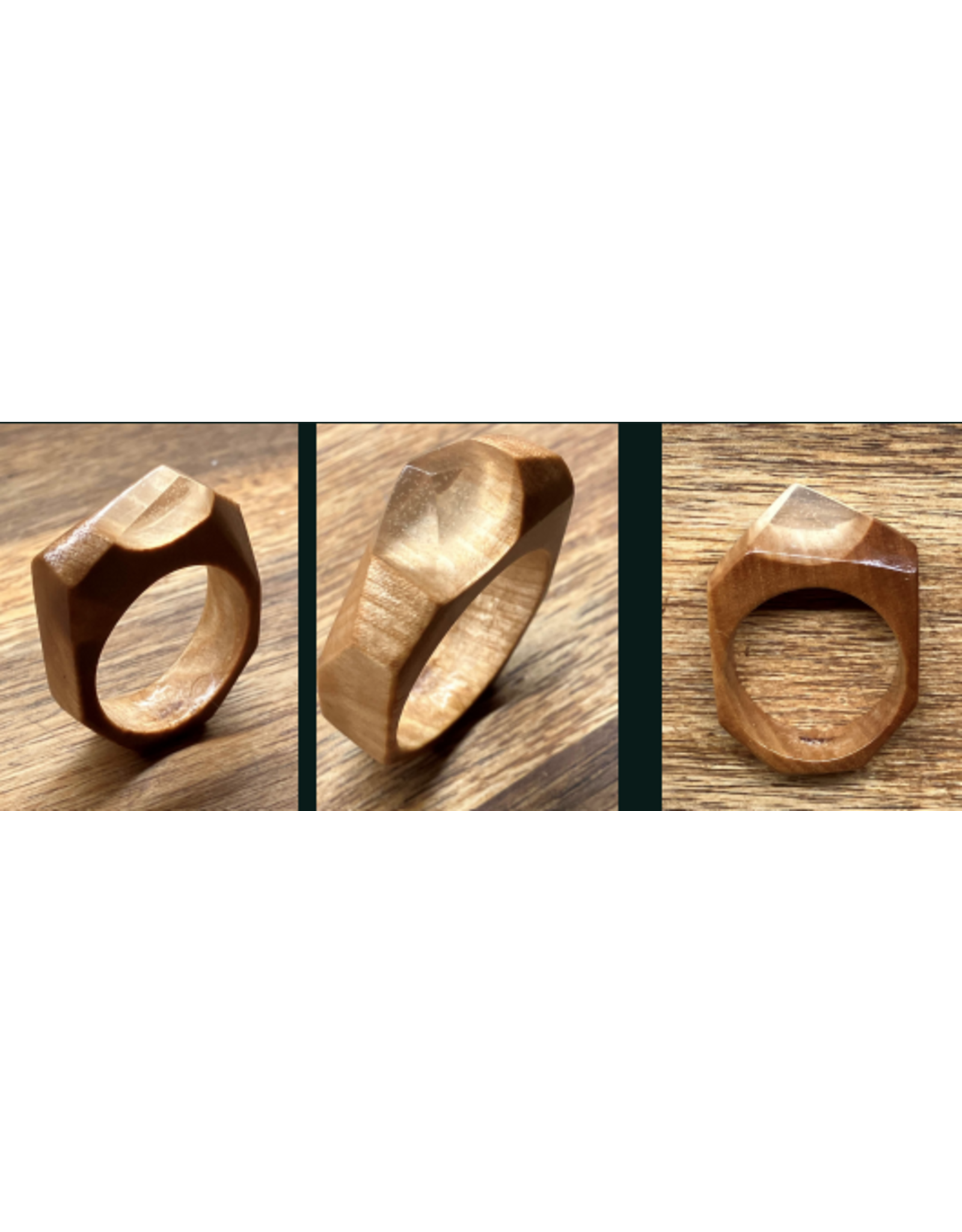 Toni Bruederich Wood Epoxy Fusion Rings by Toni Bruederich