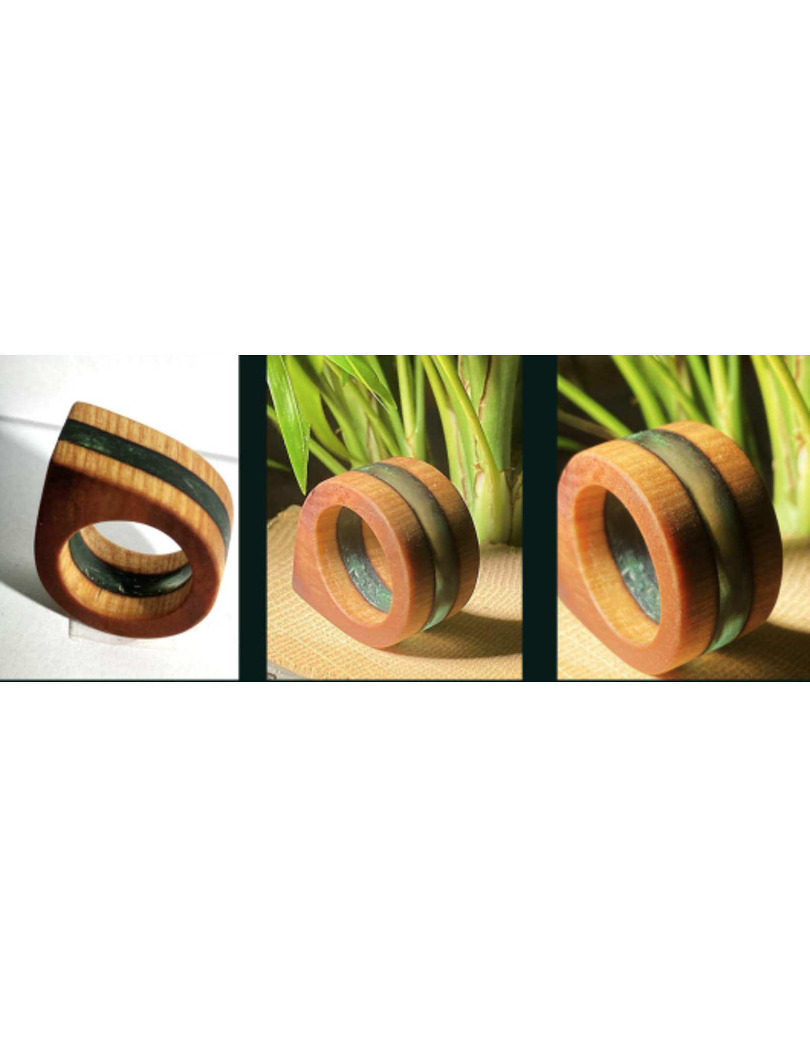 Toni Bruederich Wood Epoxy Fusion Rings by Toni Bruederich