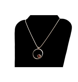 Karen Graham "Circle of Life" pendant with garnet by Karen Graham