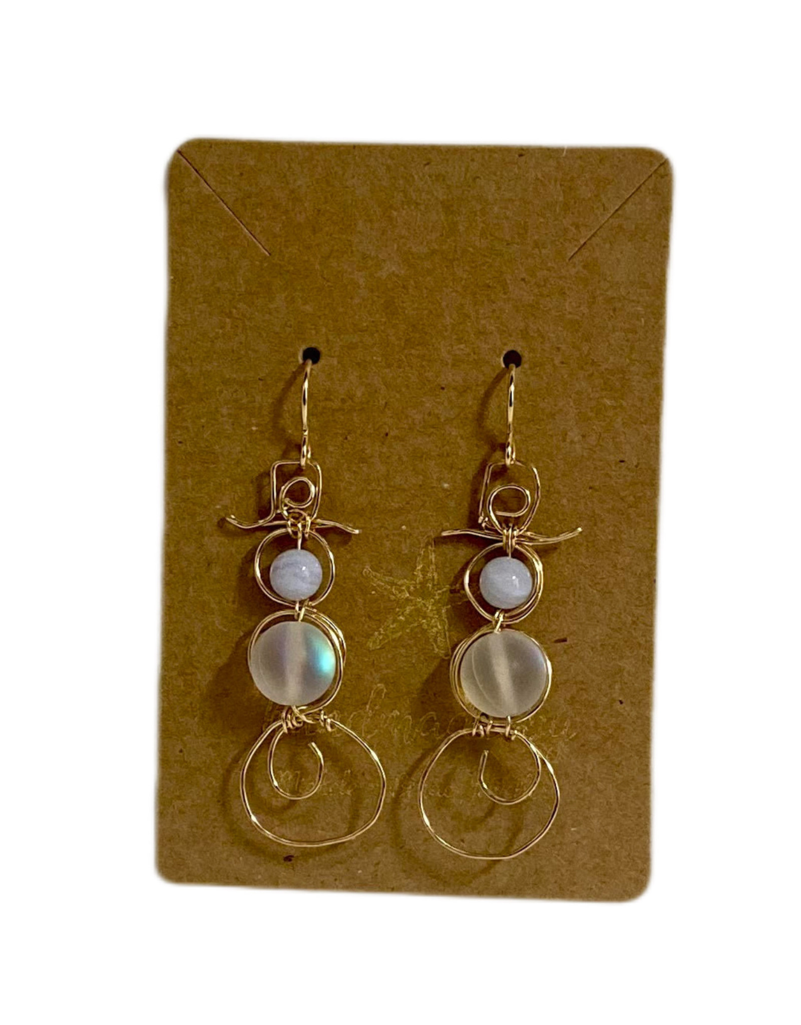 Michele Nicholson/Benac Jewellery Snowman Earrings, 14 K Gold Fill by Michele Benac Nicholson