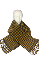 Jane Alderdice  Wool scarf, gold and brown, by Jane Alderdice