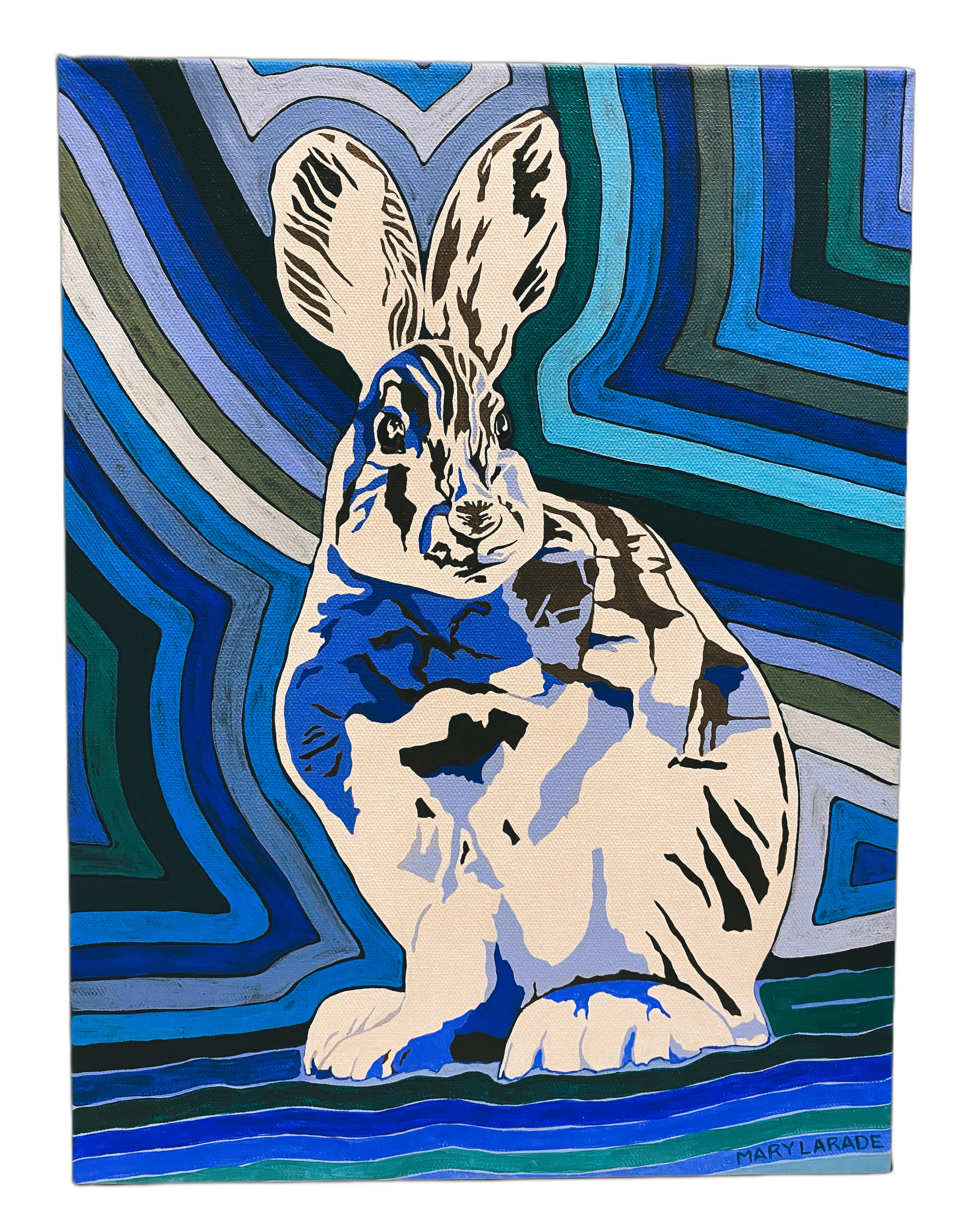 Mary Larade Snowshoe Hare, original acrylic by Mary Larade