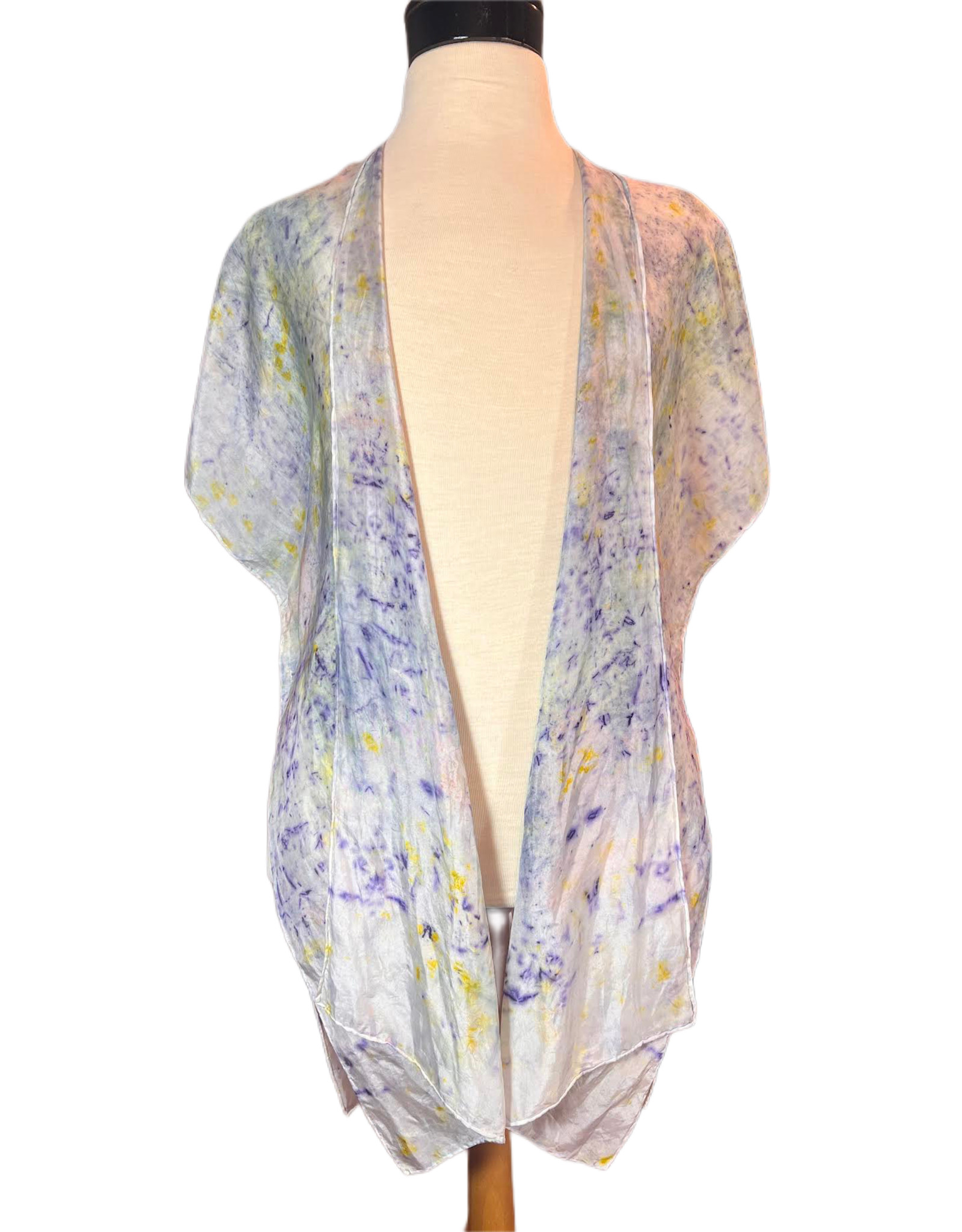 Katelin Theriault (Cedar Bay Sage) Silk front-tie shawl by Katelin Theriault