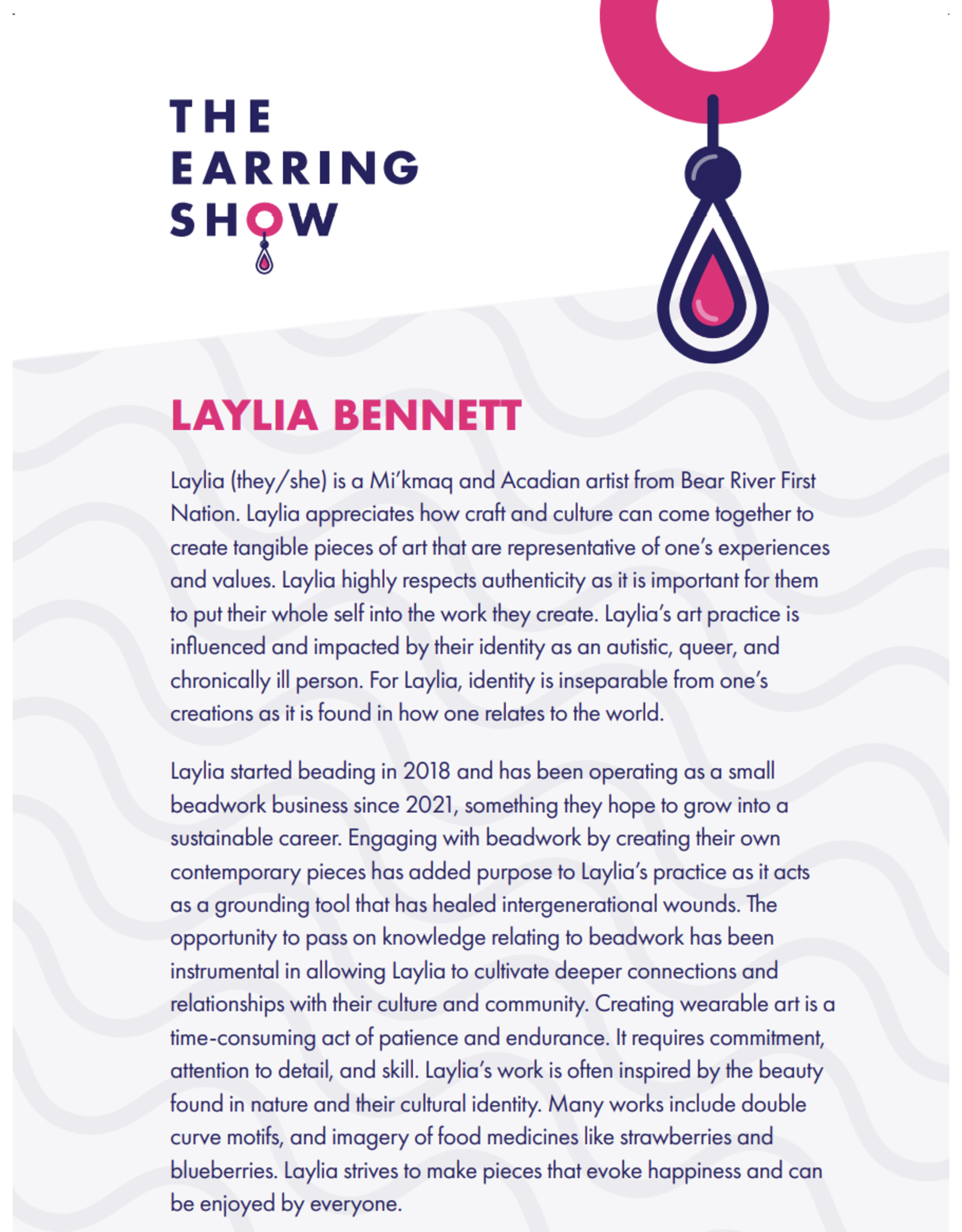 Laylia Bennett Land Back by Laylia Bennett, The Earring Show 2024
