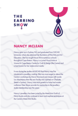 Nancy McLean Raindrops / Tears by Nancy McLean, The Earring Show 2024