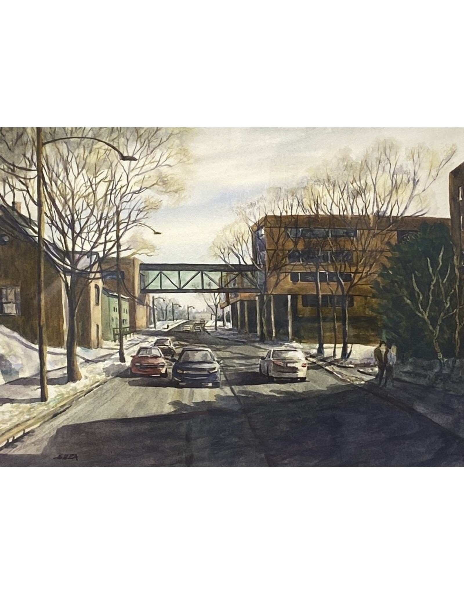 Ann Marie Shea Late Winter, Esplanade Sydney, original watercolour by Anne Marie Wall