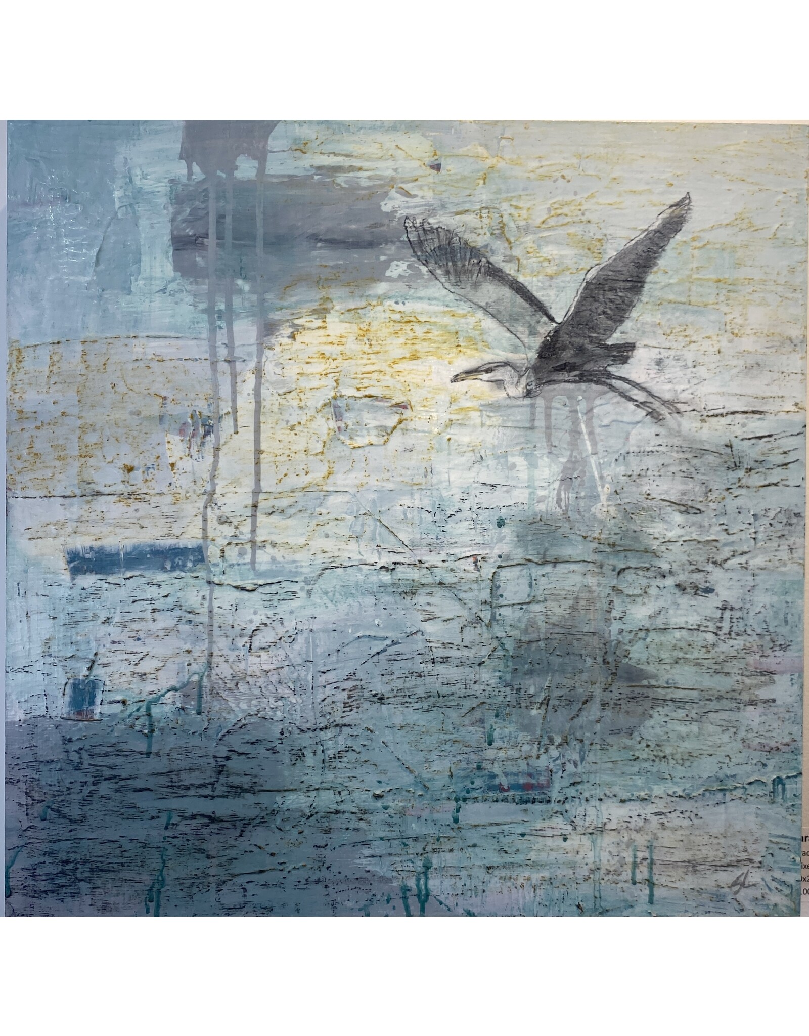Sara Lamond Patience, Mixed Media on 20x20 Board by Sara Lammond