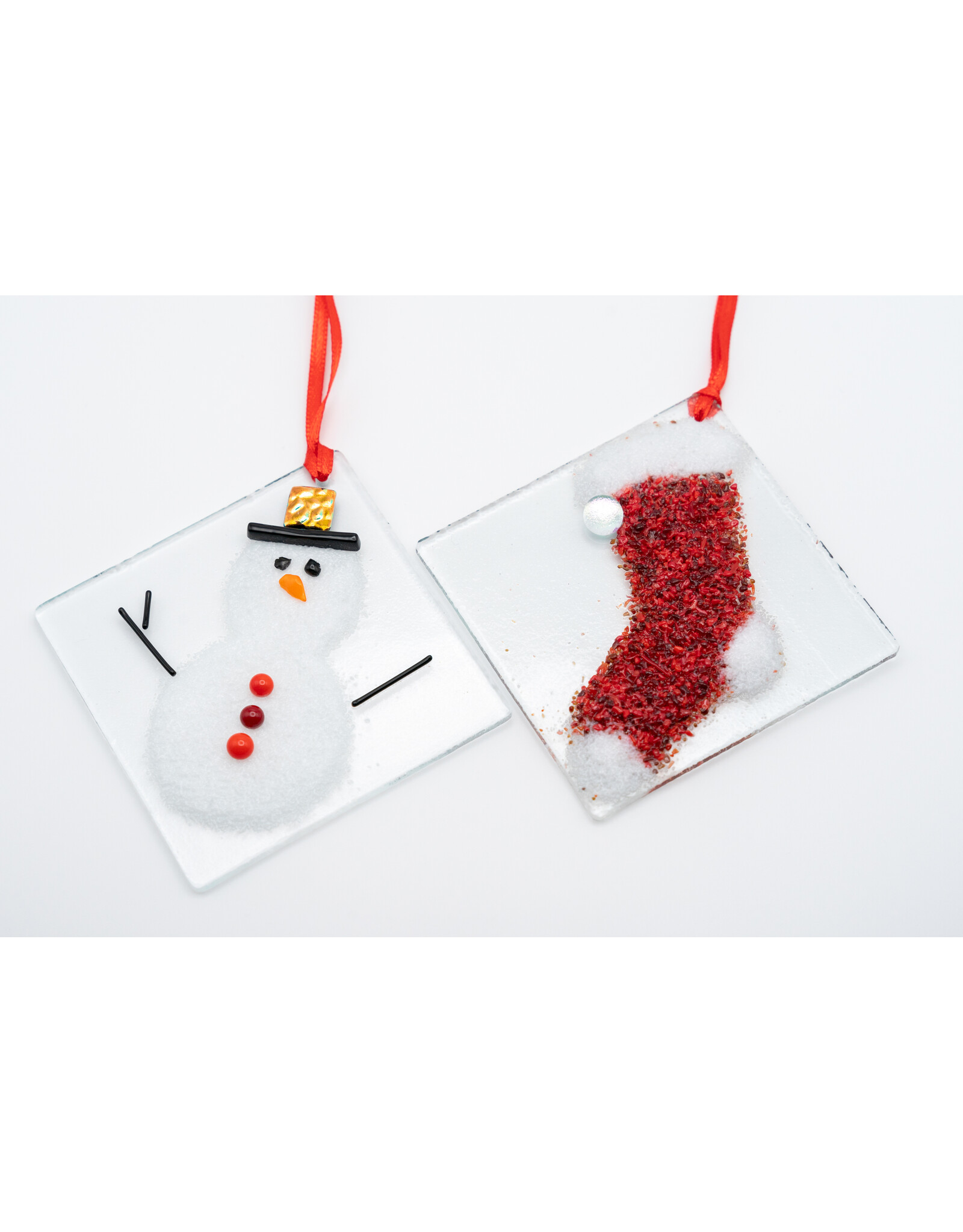 Brent Harding Fused Glass Holiday Ornaments by Brent Harding