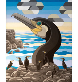 Dan Gee 'Cormorants' original acrylic painting by Dan Gee