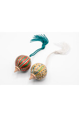 Merrideth MacDonald Collaged paper and wooden ornaments by Merrideth MacDonald