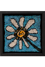 Donna MacRury Framed Daisy Rug Hooking by Donna MacRury