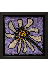 Donna MacRury Framed Daisy Rug Hooking by Donna MacRury