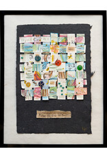 Kristi Farrier/Flying Finch Studio Putting the Kids to Bed (Paoer Collage, Stitch on Handmade Paper) 11x9