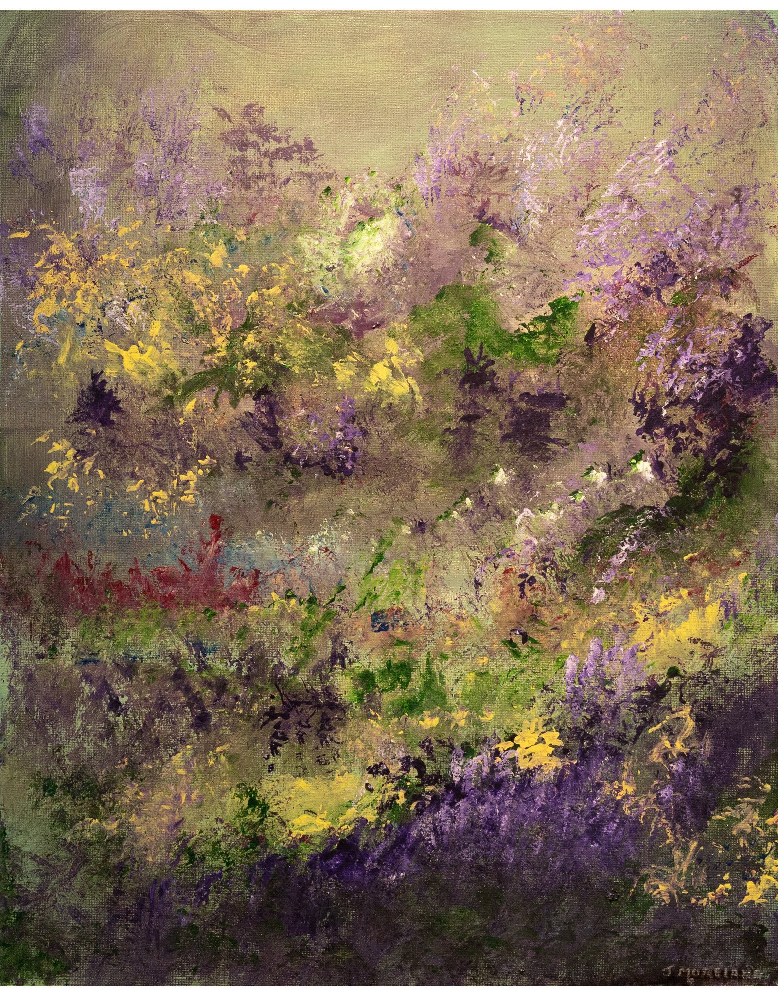 Juana Moreland Purple Passion, original acrylic by Juana Moreland