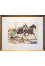 Linda Bishop Race Day,  original oil painting , 8x10 by Linda Bishop