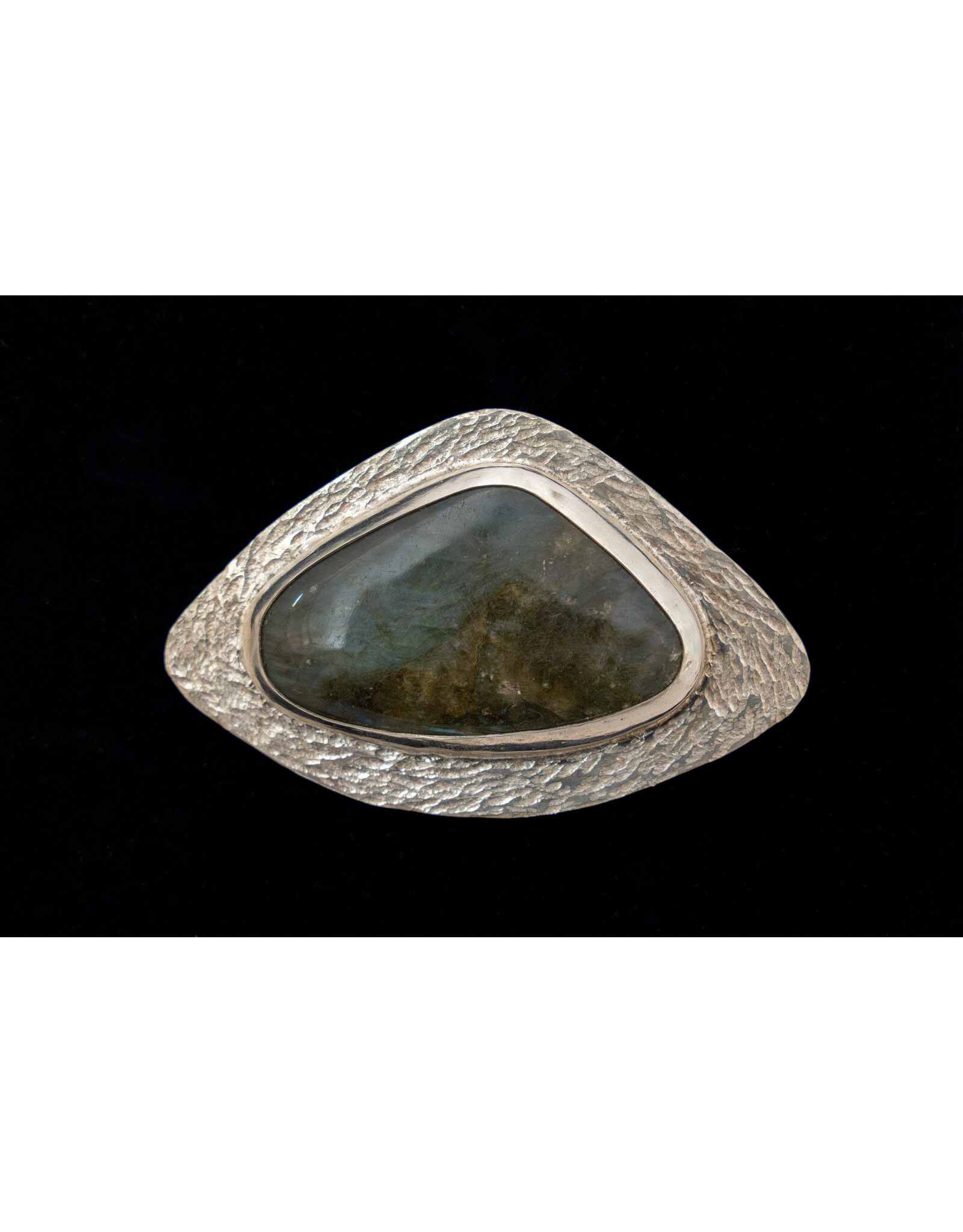 Leona Sulewski Pendant, "Ocean Aurora" Labradorite,s/s hand forged, one of a kind, by Leona Sulewski