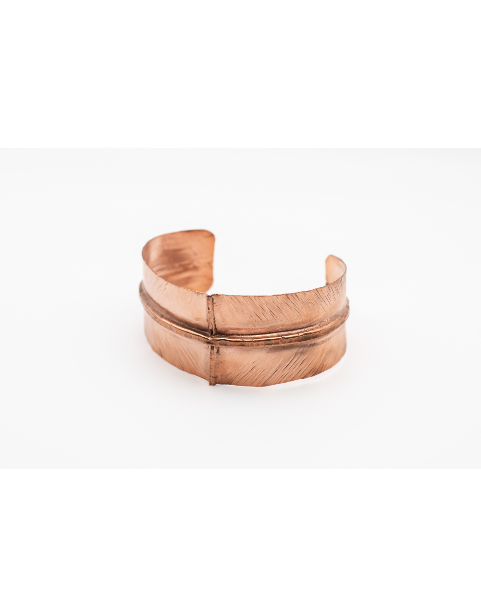 Paul Moore Copper folded form Cuff by Paul Moore