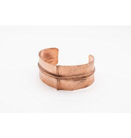 Paul Moore Copper folded form Cuff by Paul Moore