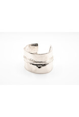 Karen Wawer Fold Formed Pure Silver Cuff by Karen Wawer