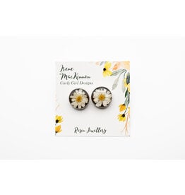 Irene MacKinnon Flower resin studs by Irene MacKinnon