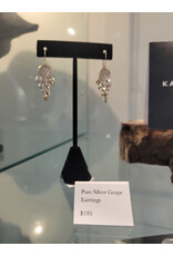Karen Wawer Bunch of Grapes,  pure silver earrings,  by Karen Wawer