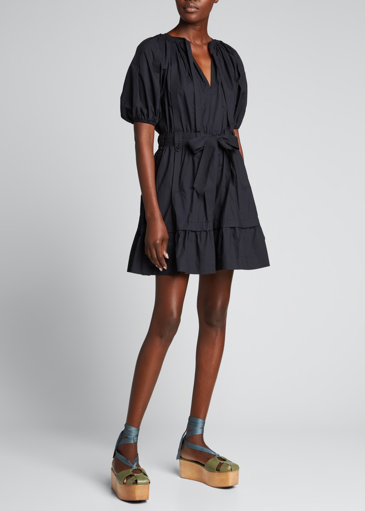 Ulla Johnson- Mica Dress- Noir - Dukes 