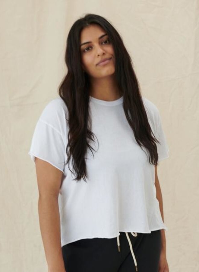 The Great- The Crop Tee- True White