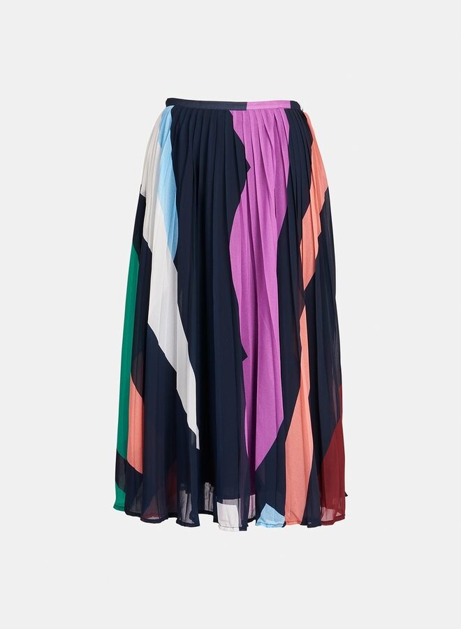 Essentiel- Zalerie Pleated Skirt- Parisian Night