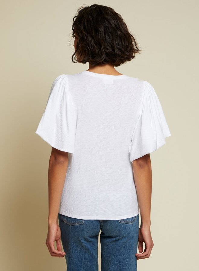 Nation- Ruth Bubble Hem Tee- White