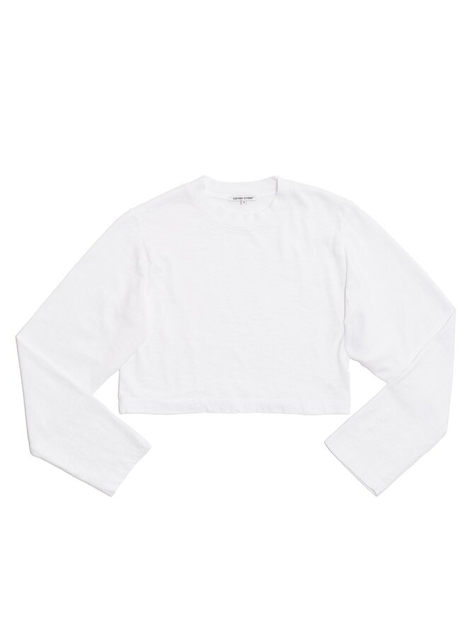 Cotton Citizen- Tokyo Crop LS- White