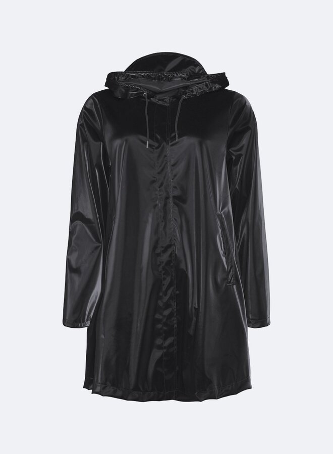 Rains- A-Line Jacket- Velvet Black