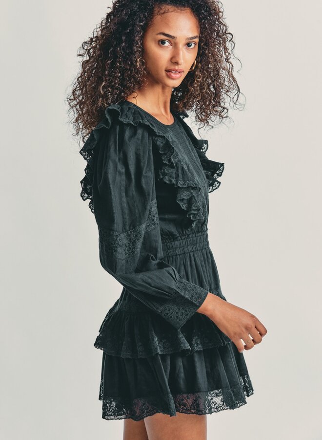 Love Shack Fancy- Santorini Dress- Black