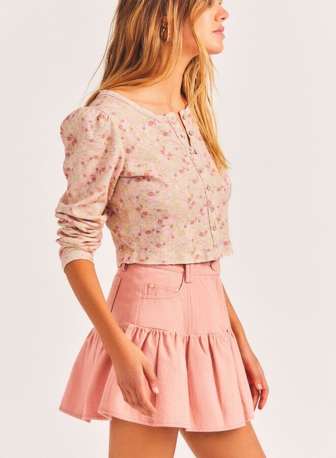Love Shack Fancy- Dock Skirt- Tuscany Pink