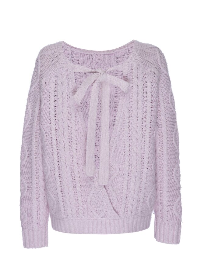 Le Superbe- Bridget Backless Sweater- Light Pink